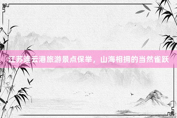 江苏连云港旅游景点保举，山海相拥的当然雀跃