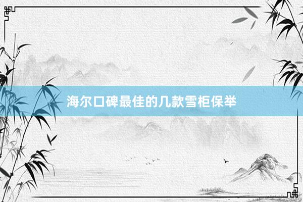 海尔口碑最佳的几款雪柜保举